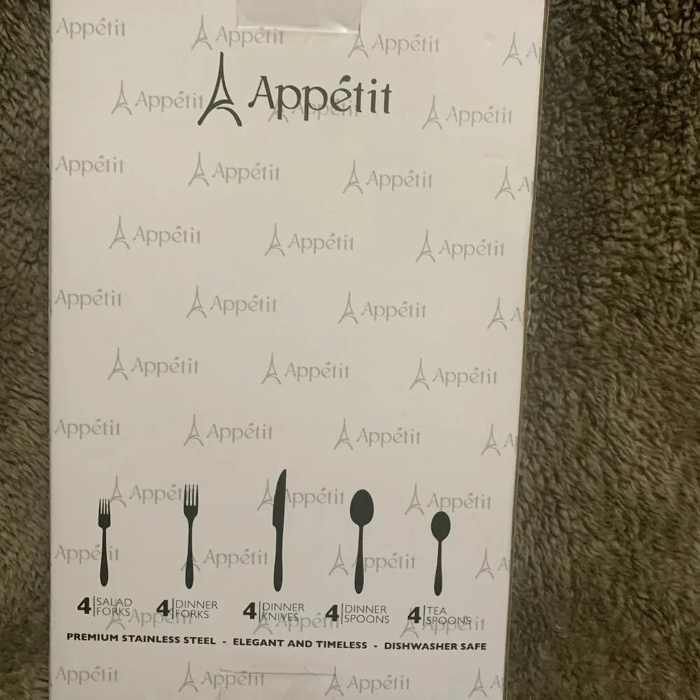 APPETIT 20 Piece Stainless Steel Premium Flatware Set /Service for 4